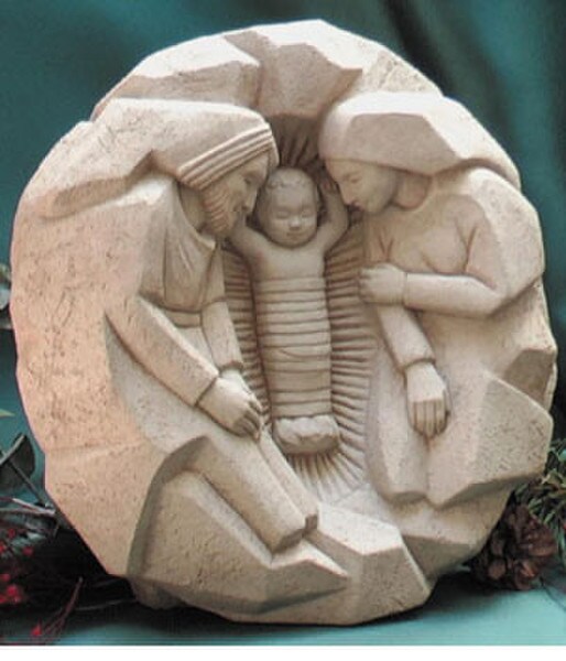 Washington Cathedral Nativity Sculpture Also a Plaque